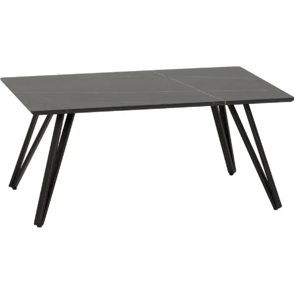 Marlow Coffee Table Black Marble Effect Black