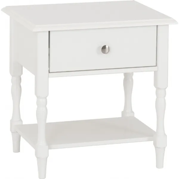 Stratford 1 Drawer Side Table White