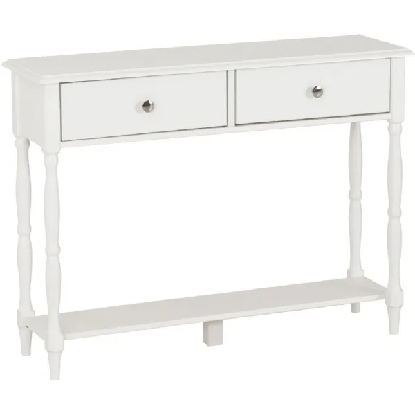 Stratford 2 Drawer Console Table White