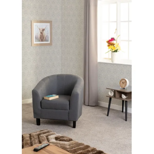 Tempo Tub Chair Grey Fabric