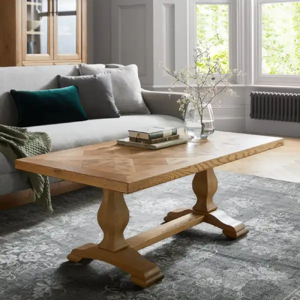 Rustic Oak Rectangular Coffee Table