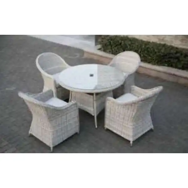 Heaven Rattan 4 Seat Round Dining Set
