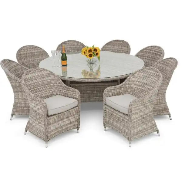 Heaven Rattan 8 Seat Round Dining Set