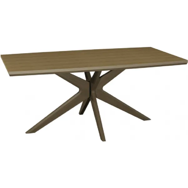 Light Weathered Oak 6 Seater Dining Table Cross Legs