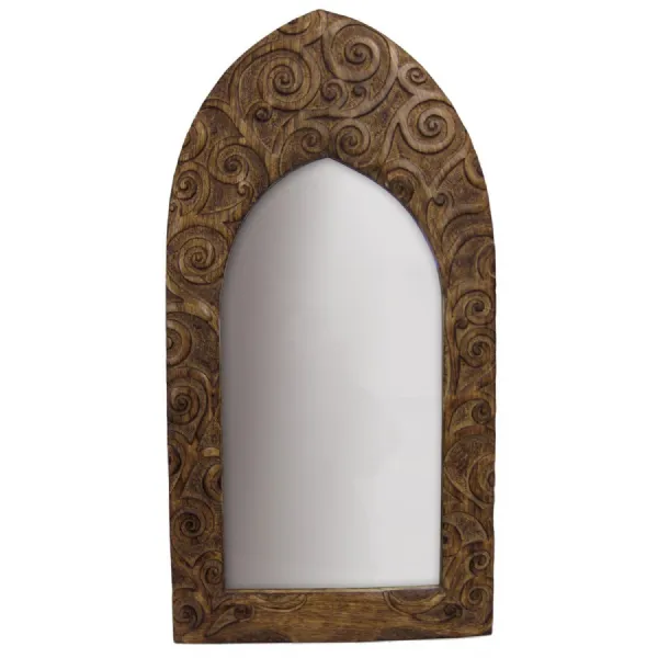 Mango Wood Tree Of Life Design Mirror 60.5cm (Small)