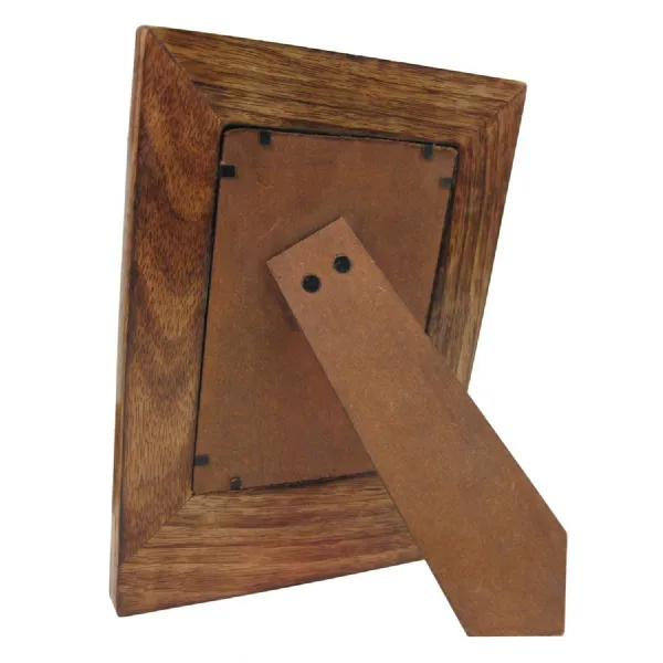 Set 3 Heart Design Photo Frames Mango Wood 36.8cm