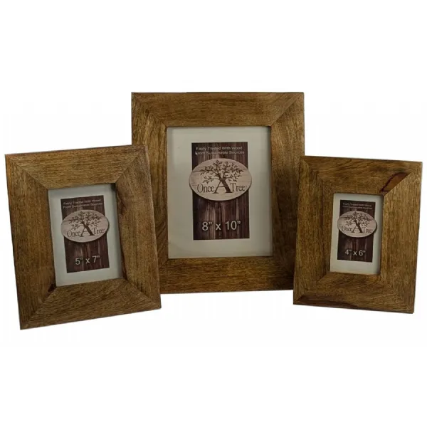 Mango Wood Set 3 Photo Frames 36.8cm