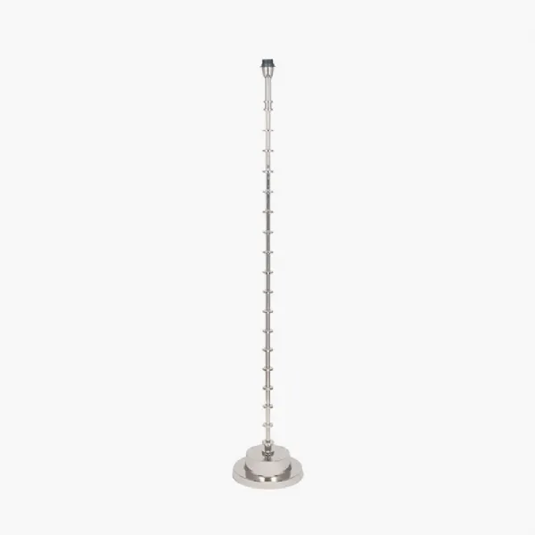 Silver Metal Floor Lamp Base Only