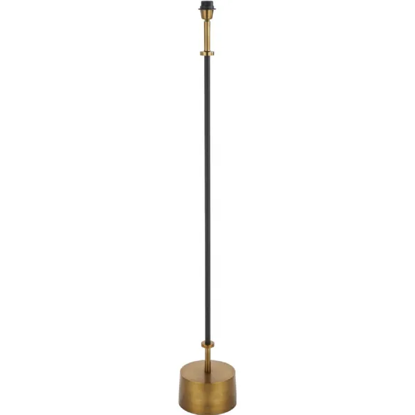 Black Croc and Antique Brass Metal Floor Lamp Base Only