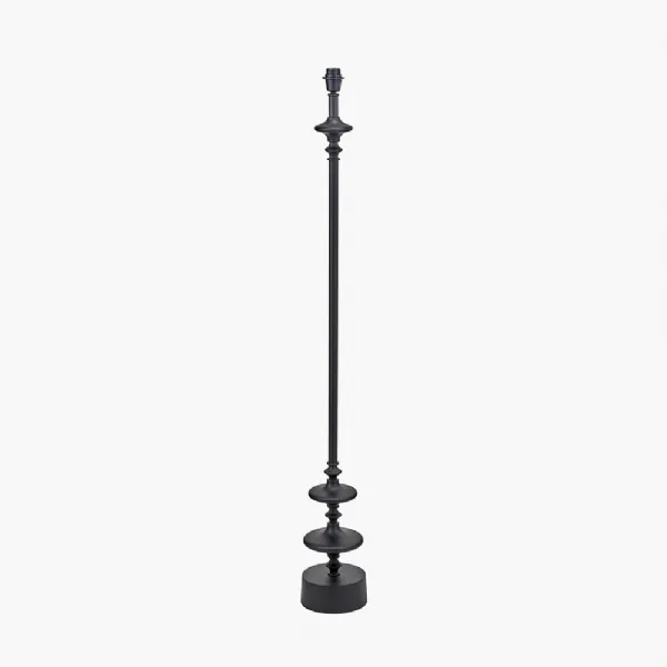 Emilio Matt Black Candlestick Floor Lamp Base