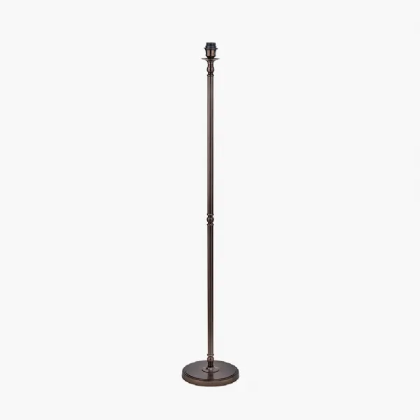 Piero Antique Bronze Metal Candlestick Floor Lamp Base