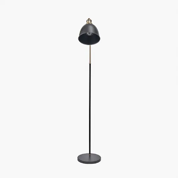Augusto Black and Gold Task Floor Lamp