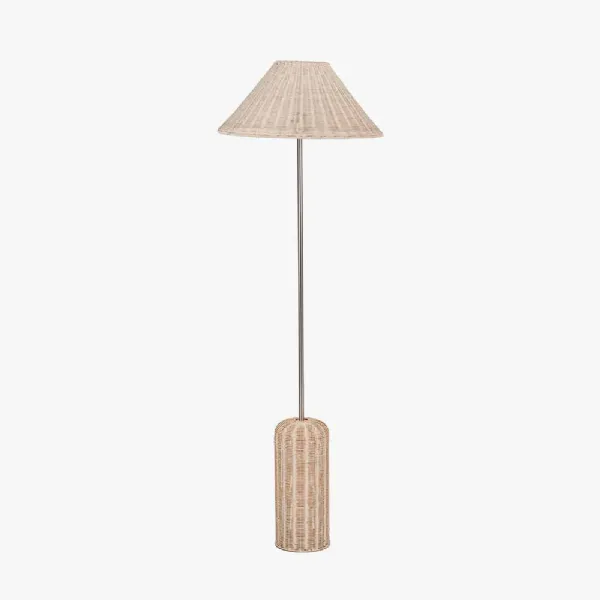 Hali Rattan Base and Shade Floor Lamp