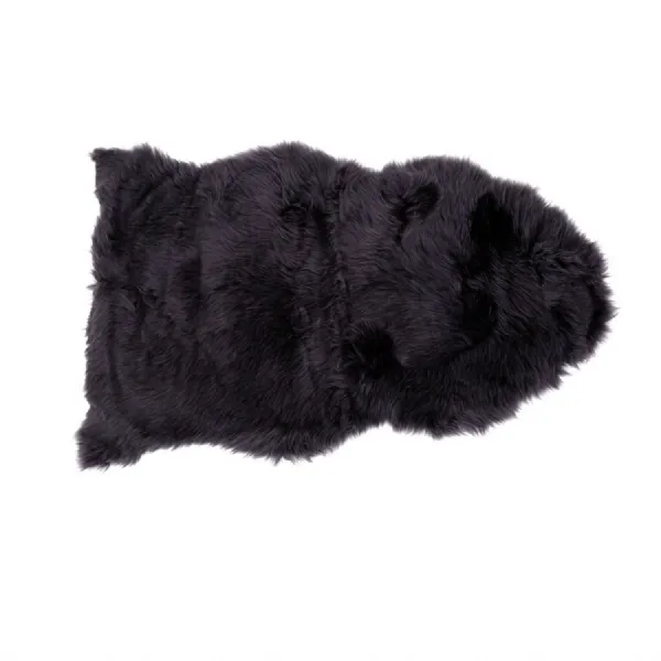 Soft Black Sheepskin Rug
