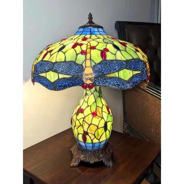 Dragonfly Umbrella Zinc Alloy Table Lamp 55cm