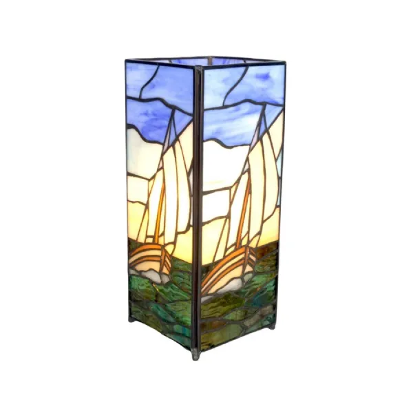 Sail Boat Square Lamp 27cm