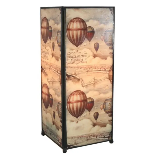 Hot Air Ballons Square Lamp Screen Printed 27cm