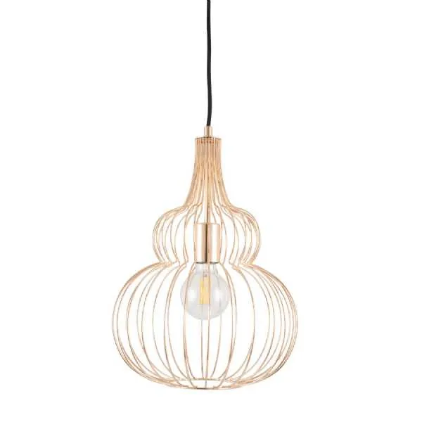 French Gold Metal Wire Pendant