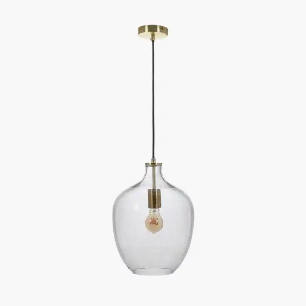 Clear Bubble Glass Pendant