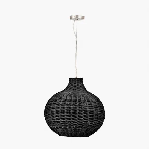 Allona Black Rattan Pendant