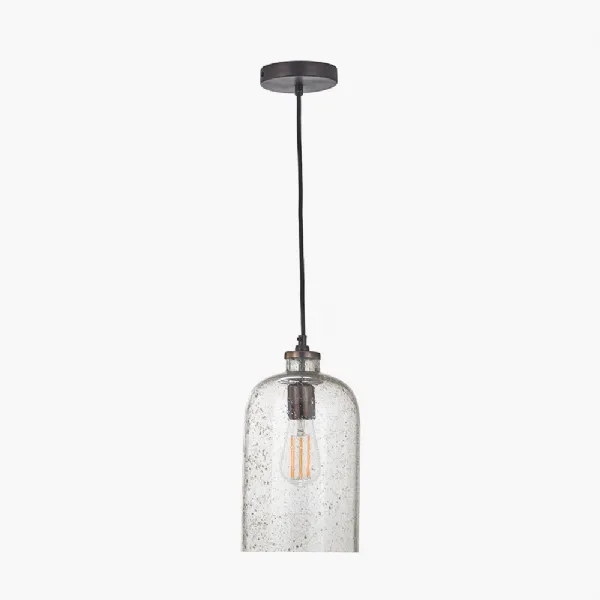Ophelia Grey Bubble Glass Pendant