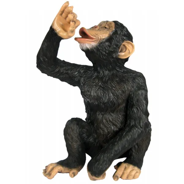 Modern Black and Bronze Chimp Wine Bottle Holder 69cm
