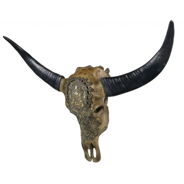 Faux Water Buffalo Ganesh Hindu God Wall Art Taxidermy Skull