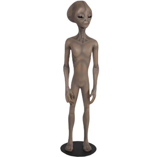 Modern Grey Polyresin Roswell Alien Decorative Statue 122cm