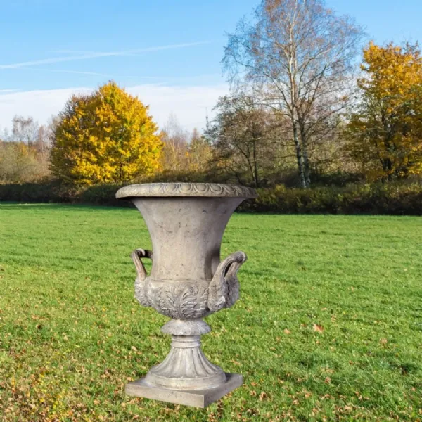 Roman Stone Urn Planter Medici Style Garden Feature 65cm