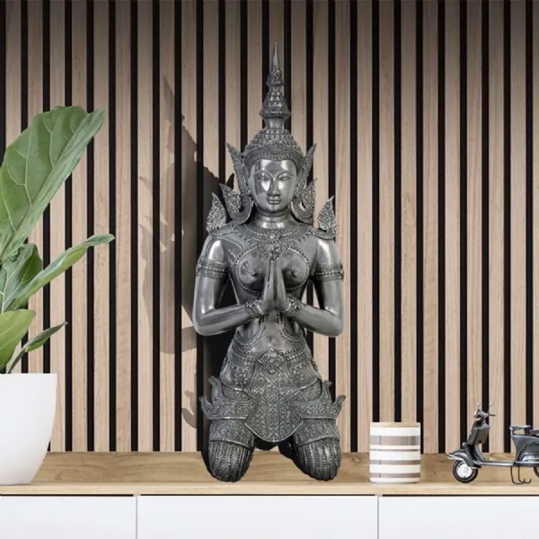 Aluminium Hand Polished Teppanom Female Statue 72cm