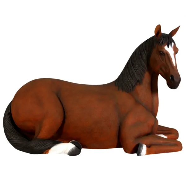 Horse Resting Brown 178cm