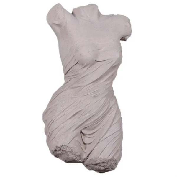 Roman Stone Athenian Female Draped Torso Wall Sculpture 84cm