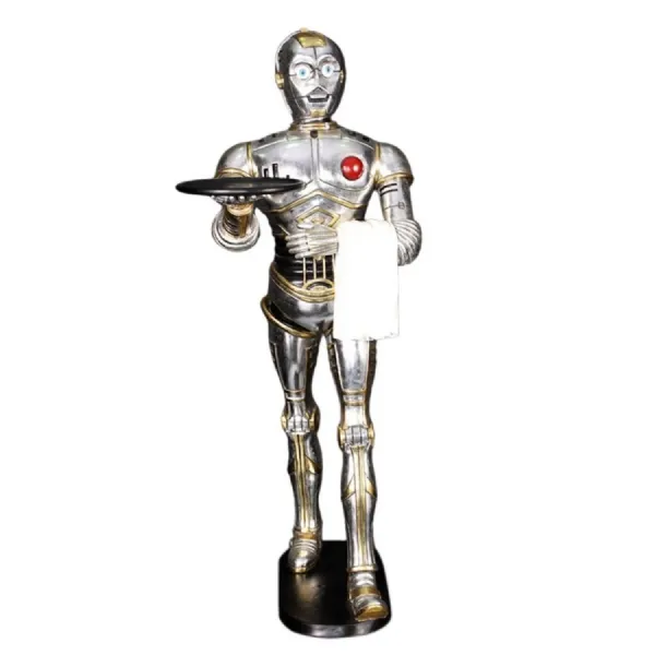 Walking Android Waiter With Tray 186cm