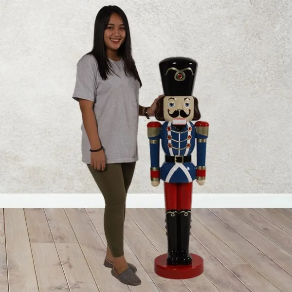 Large 122cm Tall Red Fibreglass Christmas Nutcracker Soldier