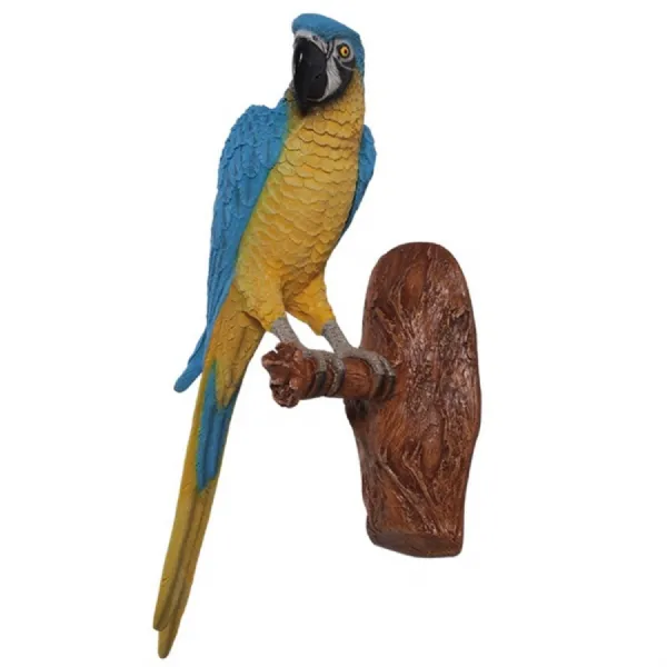Parrot Wall Art Faux Taxidermy Yellow and Blue 66cm