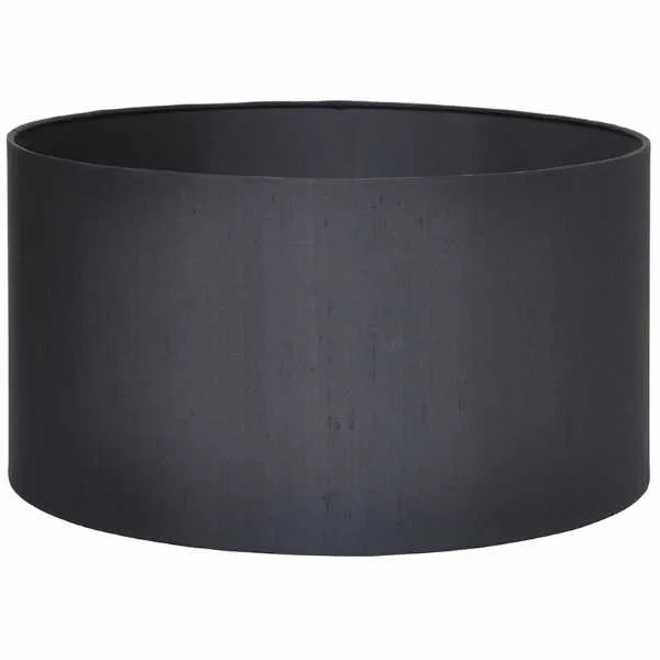 40cm Black Silk Cylinder Drum Shade