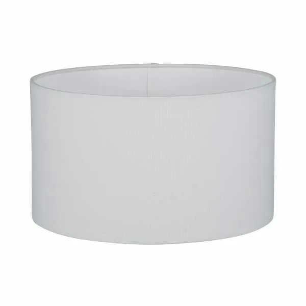 45cm White Handloom Cylinder Shade