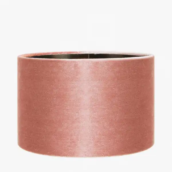 Bow 45cm Apricot Velvet Cylinder Shade