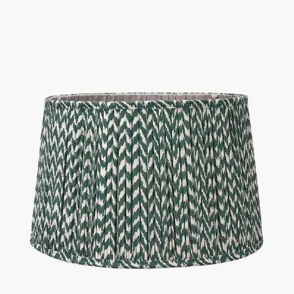 Vienna 40cm Zig Zag Gathered Forest Green Empire Shade