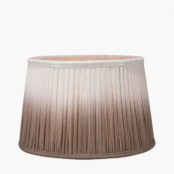 Scallop 40cm Taupe Ombre Soft Pleated Tapered Shade