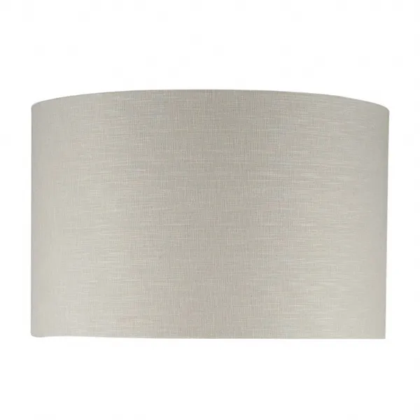 50cm Grey Self Lined Linen Drum Shade