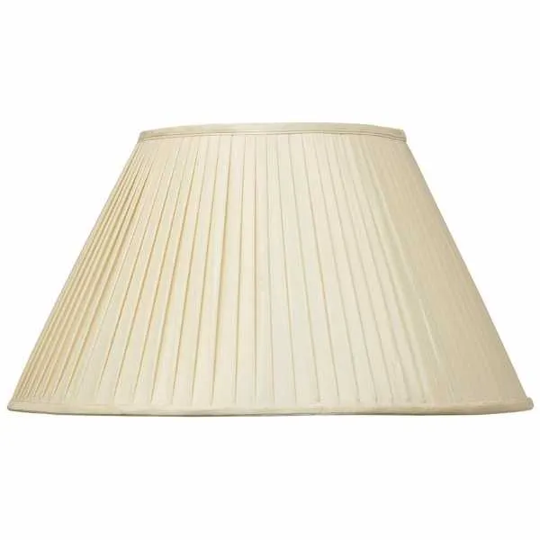 50cm Diameter Almond Silk Knife Pleated Empire Lamp Light Shade