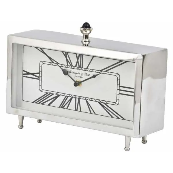 Nebolo Nickel Rectangular Table Clock