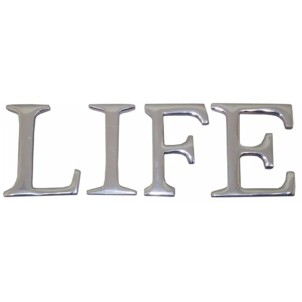 9cm Cast Aluminium Life Letters