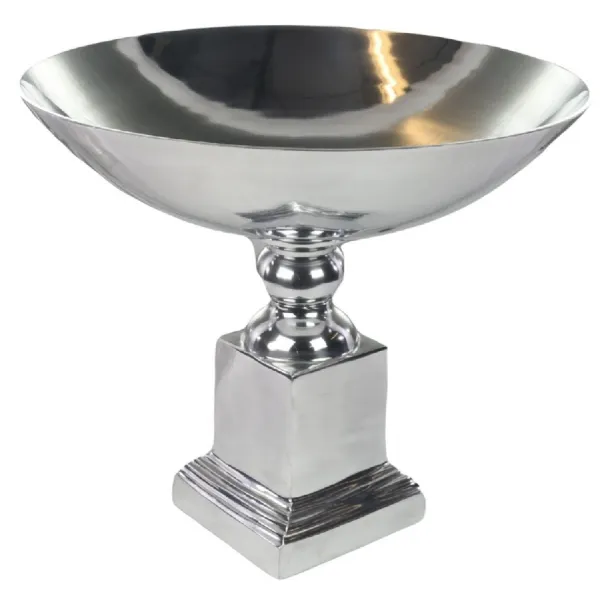 Cast Aluminium Bowl On Base 47cm
