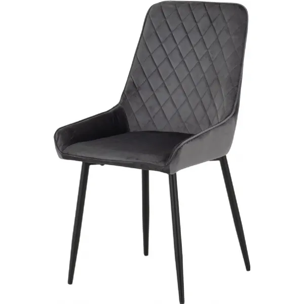 Avery Chair (Box of 2) Grey Velvet