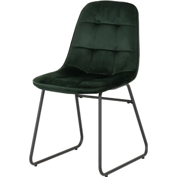 Lukas Chair (Box of 2) Emerald Green Velvet