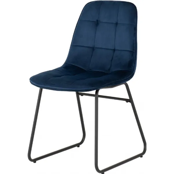 Lukas Chair (Box of 2) Sapphire Blue Velvet