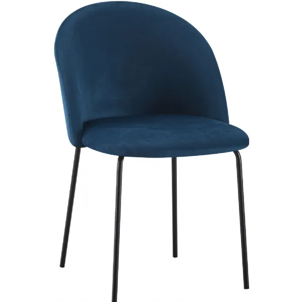 Boston Chair (Box of 4) Sapphire Blue Velvet