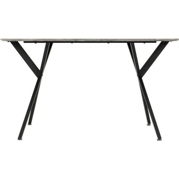 Athens Rectangular Dining Table Concrete Effect Black